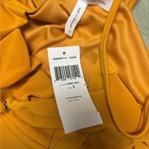 BCBGeneration Honey Gold Midi Dress